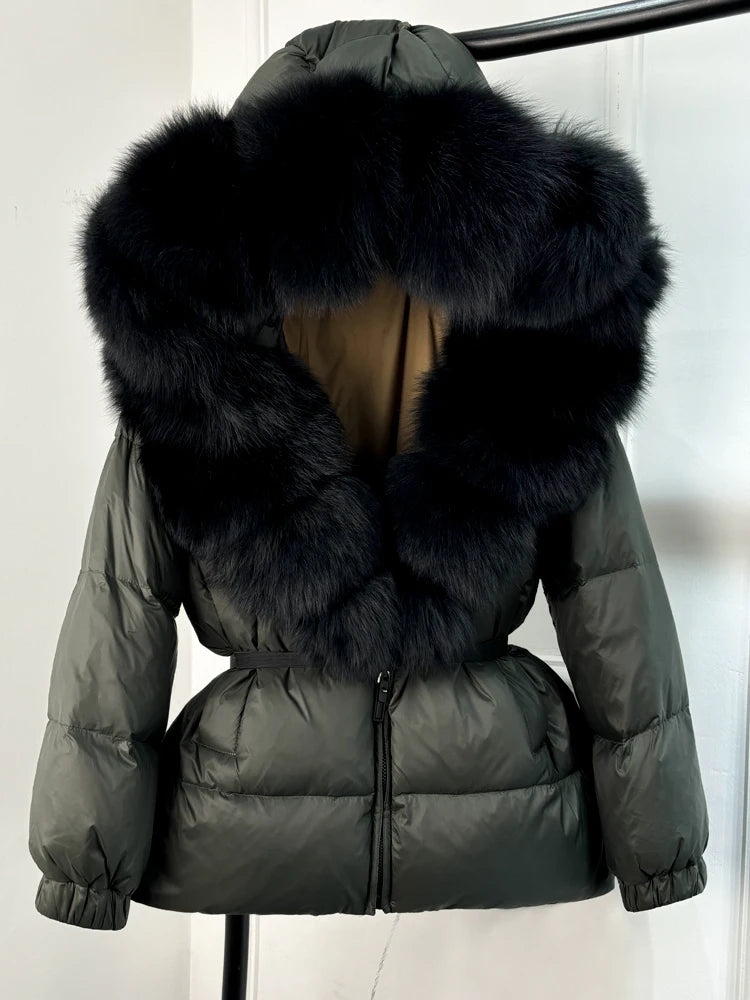 Real Fox Winter Puffer Jacket