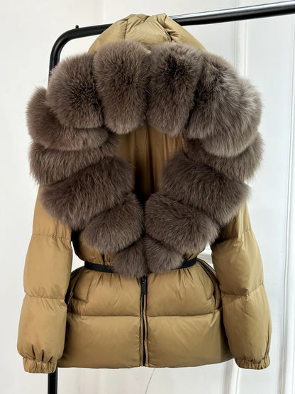 Real Fox Winter Puffer Jacket