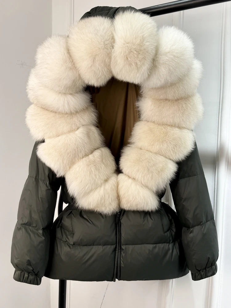 Real Fox Winter Puffer Jacket