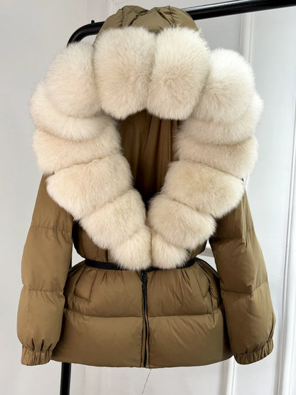 Real Fox Winter Puffer Jacket