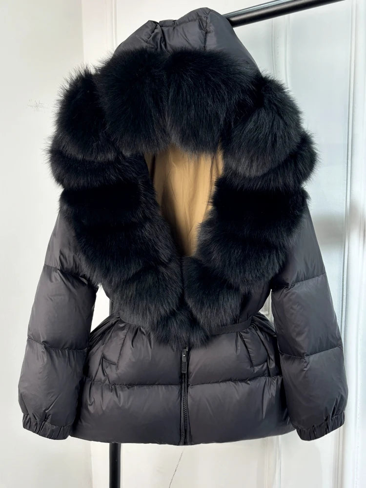 Real Fox Winter Puffer Jacket