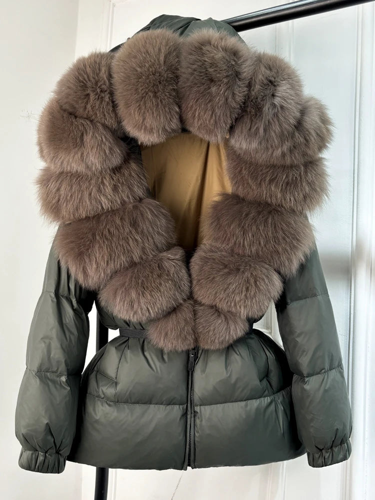 Real Fox Winter Puffer Jacket