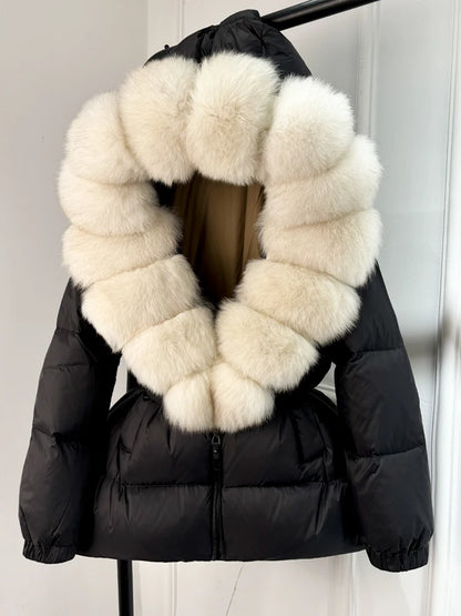 Real Fox Winter Puffer Jacket